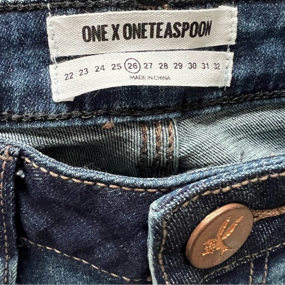 One‎ Teaspoon Freebirds II High Waist Skinny Jeans Size 26 - Picture 4 of 8